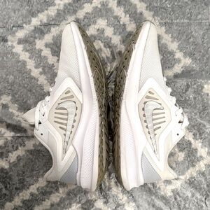 Nike White and Silver Sneakers